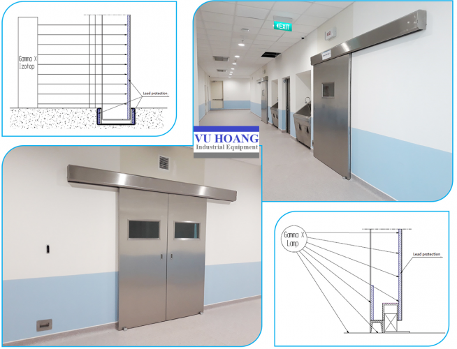 Cửa tự động phòng Xquang, phòng xạ trị cho bệnh viện